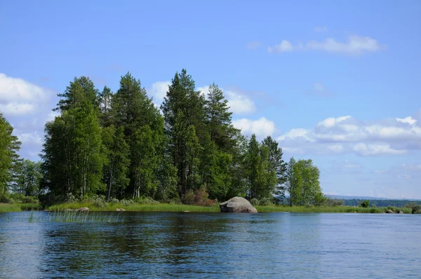 Karelian lake with huge boulders — Stock Image Karelian lake with huge boulders Stock Image