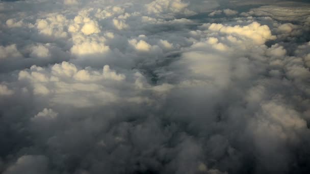 Beautiful evening aerial view of the cloudscape — Stock Video