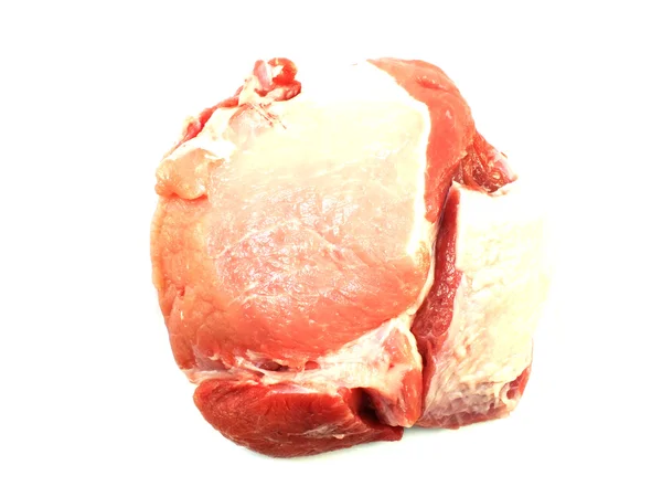 Carne de porco isolada sobre fundo branco — Fotografia de Stock