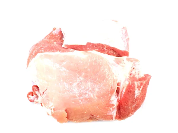 Мясо свинины на белом фоне — стоковое фото