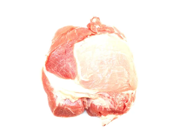 Carne de porco isolada sobre fundo branco — Fotografia de Stock