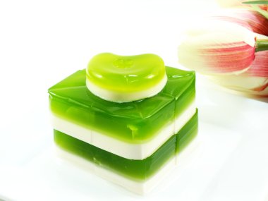 Hindistan cevizi ve pandan Tay tatlı tatlı jöle