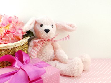 sevimli ayıcık Hediyelik ve kopya alanı ile güzel buket çiçek