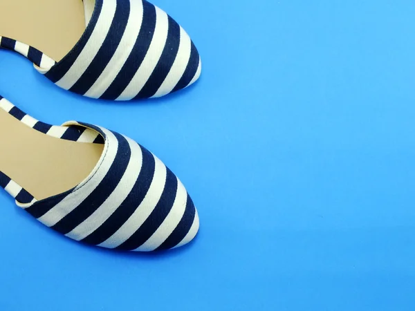 Пара дамских плоских туфель — стоковое фото