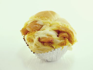 doldurma, jambon, beyaz zemin üzerine mayonez ekmek