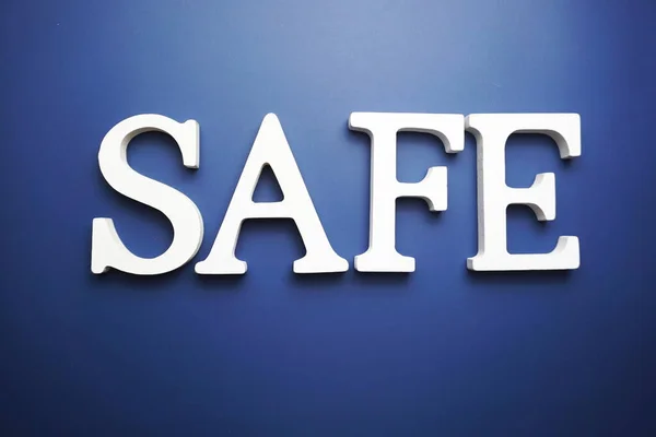 Safe Alphabet Letter Blue Background — Stock Photo, Image