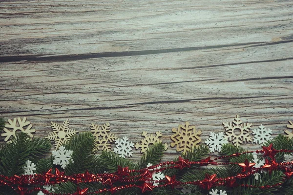 Navidad Año Nuevo Composición Fondo Vacaciones Sobre Fondo Madera —  Fotos de Stock