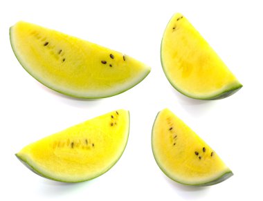 Beyaz arka plan üzerinde izole karpuz kümesi