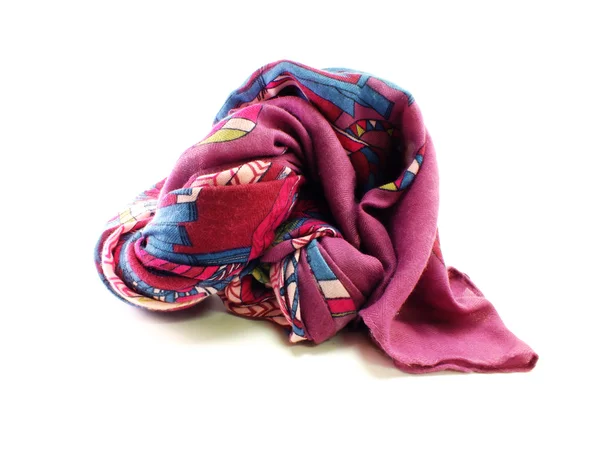 Pink scarf on white background — Stock Photo, Image