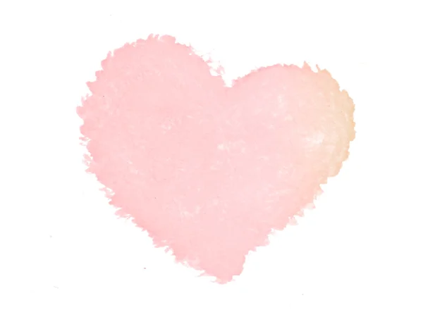 Pintura de grande coração vermelho sobre fundo branco — Fotografia de Stock
