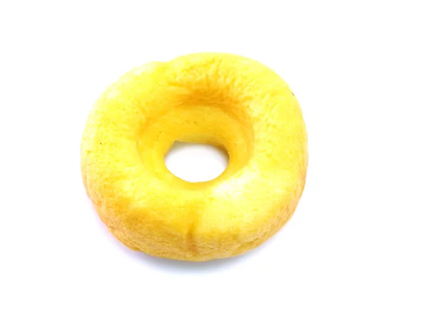 Donut söt dessert på whie bakgrund — Stockfoto