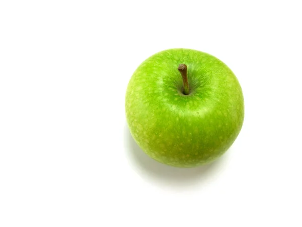 Groene appel op witte achtergrond — Stockfoto