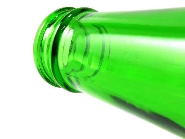 Botella de cerveza de aceite de oliva aislado sobre fondo blanco — Foto de Stock