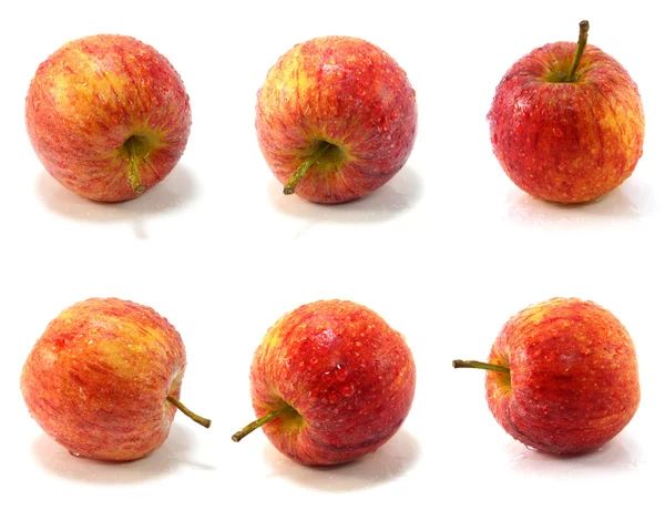 Punainen omena eristetty valkoisella taustalla — kuvapankkivalokuva