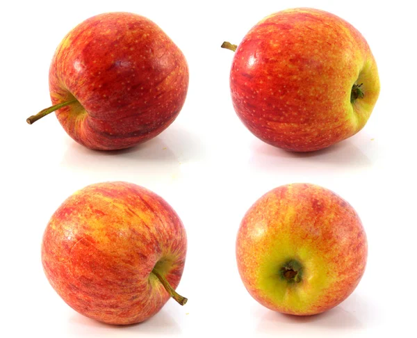 लाल सेब सफेद पृष्ठभूमि पर अलग — स्टॉक फ़ोटो, इमेज