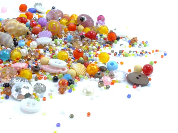 Plastic colors beads plastic color — Stock Photo, Image