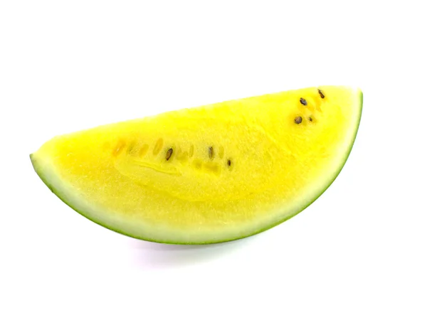 Yellow watermelon isolated on white background — Stock Photo, Image