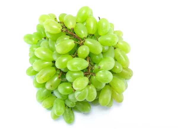 Białe winogrona na białym tle — Zdjęcie stockowe