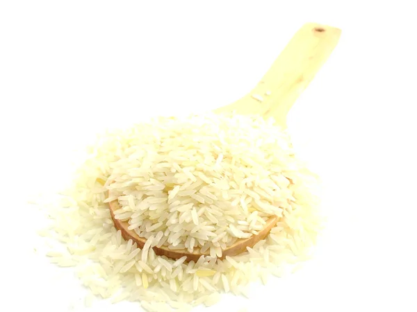 Close up rice isolated on white background — Stock Photo, Image