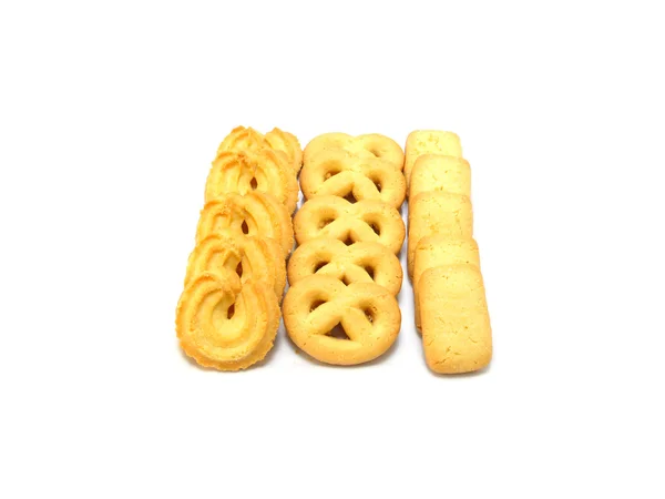 Biscuit au beurre isolé sur fond blanc — Photo