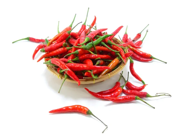 Hot chili peppers kosz — Zdjęcie stockowe