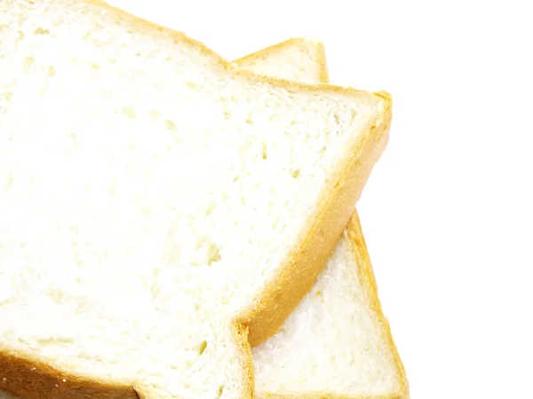 Ломтик хлеба изолированы на белом фоне — стоковое фото