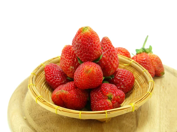 Strawberry fruits on white collection — Stock Photo, Image