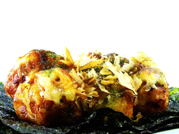 Bolas de takoyaki fritas albóndigas comida japonesa — Foto de Stock