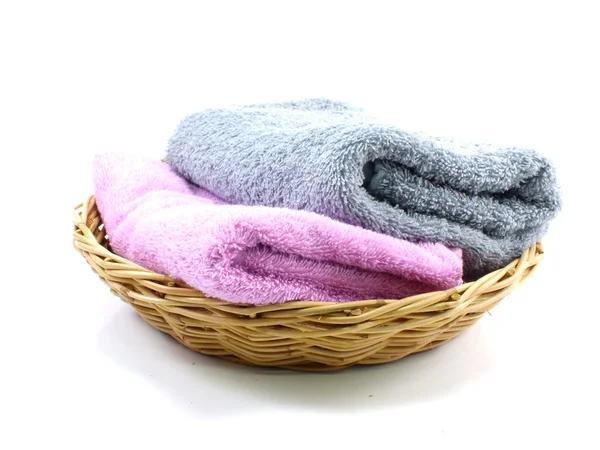 Bath towel isolated on the background — Stock Photo, Image