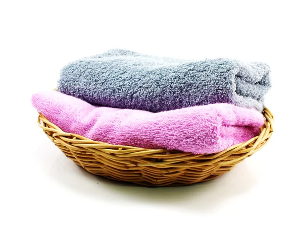 Bath towel isolated on the background — Stock Photo, Image