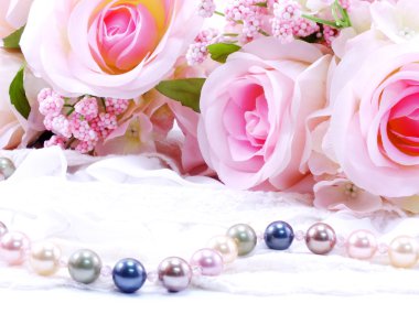 Sevgililer günü kalp ve gül çiçek arka plan kavramı ile