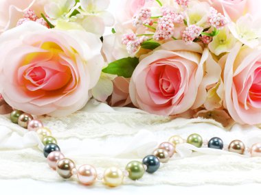 Sevgililer günü kalp ve gül çiçek arka plan kavramı ile