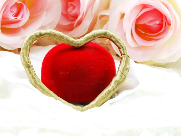 Sevgililer günü kalp ve gül çiçek arka plan kavramı ile