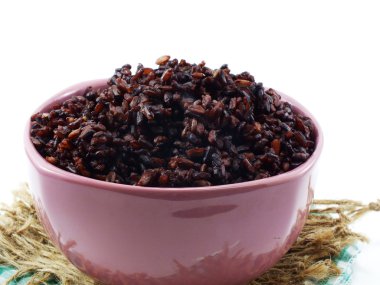 Pirinç karışımı mor pirinç berry pirinç beyaz Kupası'nda popüler bir sağlık olduğunu