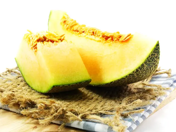 Primer plano de rodajas de melón melón —  Fotos de Stock