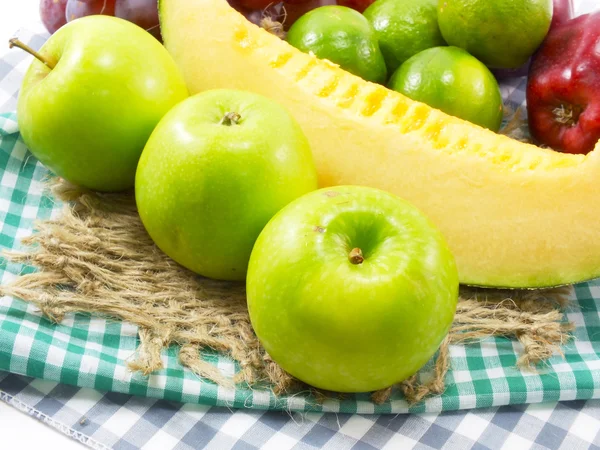 Fresh fruits mixed fruits background healthy eating dieting love fruits — Stock Photo, Image