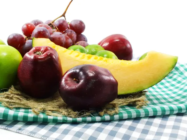Frutas frescas frutas mixtas fondo alimentación saludable dieta amor frutas — Foto de Stock