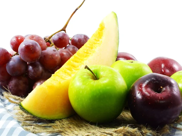 Świeże owoce mieszane owoce tło zdrowe jedzenie dieta owoce miłości — Zdjęcie stockowe