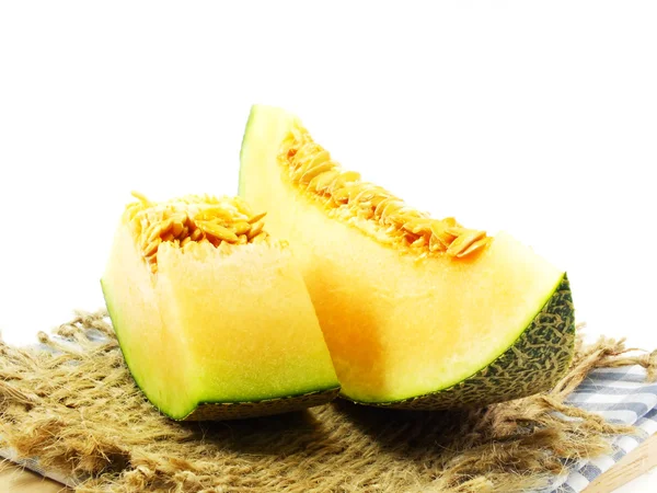 Melón melón melón rodajas de melón de cerca —  Fotos de Stock
