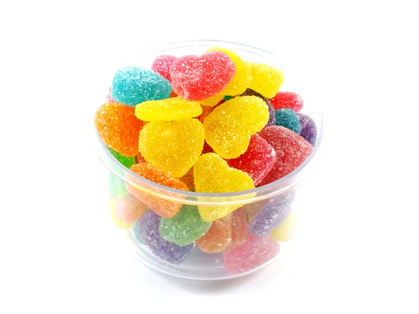 Cukierki słodkie galaretki na białym tle — Zdjęcie stockowe