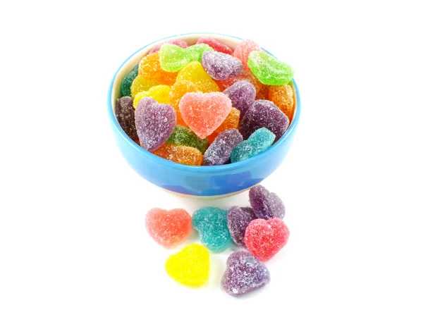 Cukierki słodkie galaretki na białym tle — Zdjęcie stockowe