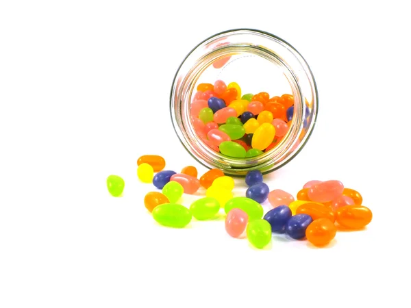 Jelly beans isolated on white background — Stock Photo, Image