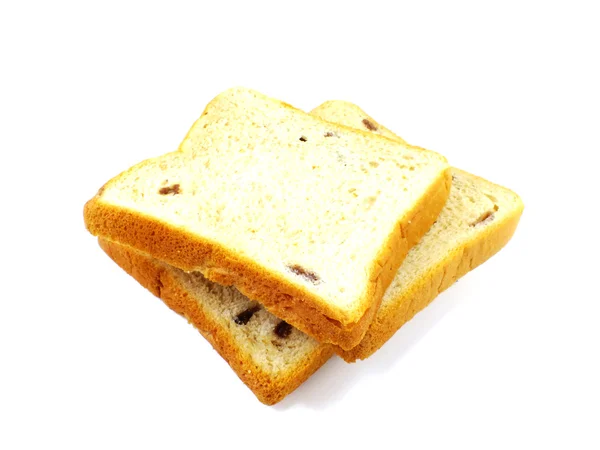 Cinnamon raisin bread isolated on a white background Stock Image