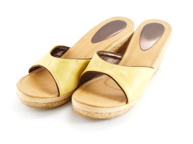 beyaz zemin üzerine Bayan ayakkabıları