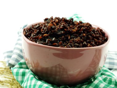 Pirinç karışımı mor pirinç berry pirinç beyaz Kupası'nda popüler bir sağlık olduğunu