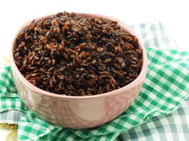 Pirinç karışımı mor pirinç berry pirinç beyaz Kupası'nda popüler bir sağlık olduğunu