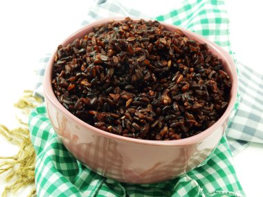 Pirinç karışımı mor pirinç berry pirinç beyaz Kupası'nda popüler bir sağlık olduğunu