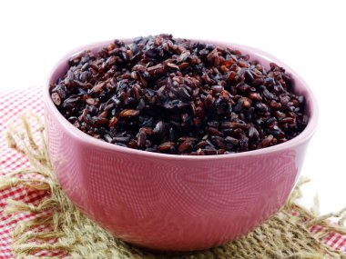 Pirinç karışımı mor pirinç berry pirinç beyaz Kupası'nda popüler bir sağlık olduğunu