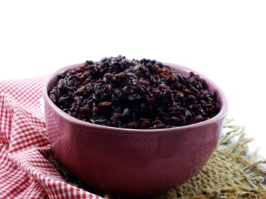 Pirinç karışımı mor pirinç berry pirinç beyaz Kupası'nda popüler bir sağlık olduğunu