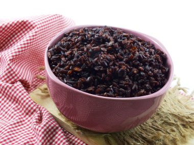 Pirinç karışımı mor pirinç berry pirinç beyaz Kupası'nda popüler bir sağlık olduğunu